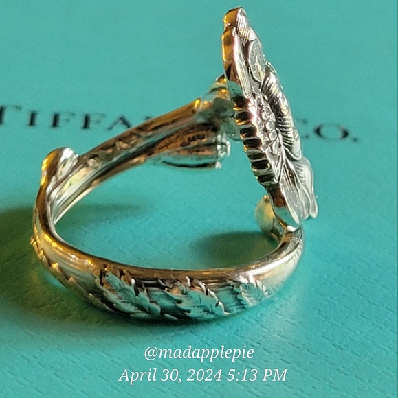 1885 Tiffany & Company Marigold Spoon Ring in Sterling Silver Luxury Vintage #30 - Picture 7 of 16